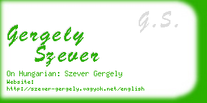 gergely szever business card